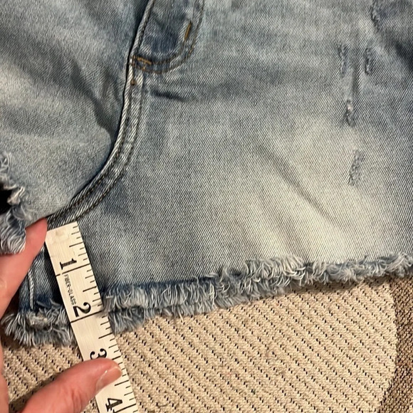 PINK denim distressed cut off shorts, 2” inseam - Picture 10 of 11